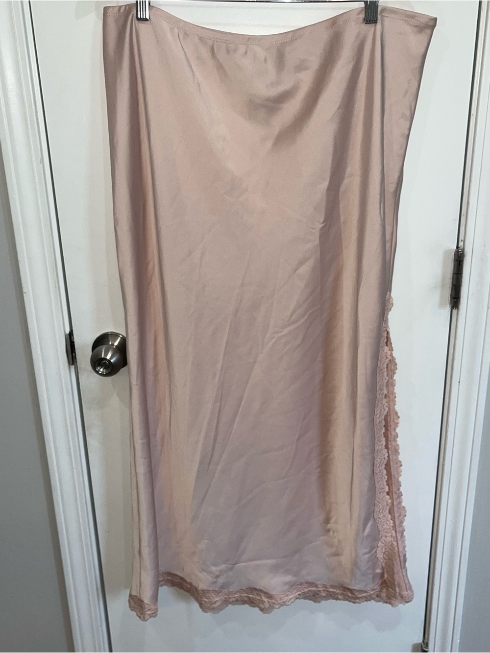 GUC Wild Fable - Size XXL - Women's Lace-Trim Slip Maxi Skirt  - Blush Pink